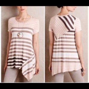 Asymmetrical Anthropologie Striped Tee